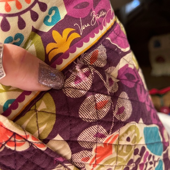 Vera Bradley “Plum Crazy” Villager Tote w/Matching Wallet - Picture 12 of 16